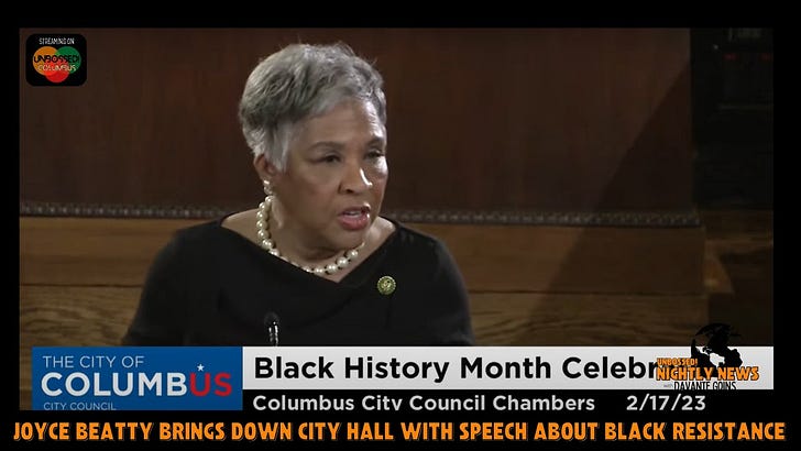 U.S. Congresswoman Joyce Beatty Brings Down Columbus City Hall with Speech about Black Resistance